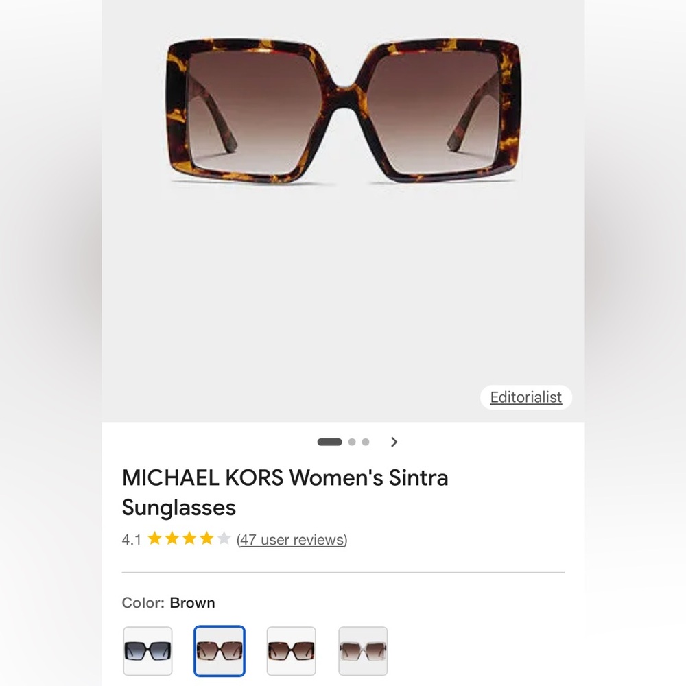 Brand New in Box Michael Kors Sintra Sunglasses (Classic Tortoise)